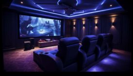 Cinematic Ambiance: Smart Lighting and Electronics for Home Theatres