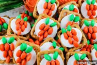 Hoppy Easter Carrot Pretzel Bites