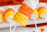 Autumn Candy Corn Marshmallow Treats