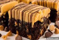Decadent Peanut Butter Brownie Bars