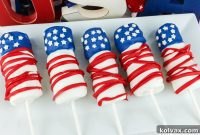 Red White and Blue Marshmallow Pops