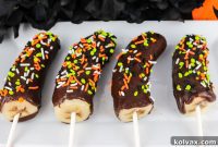 Spooky Frozen Banana Bites