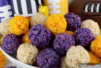 Purple and Gold Game Day Krispie Treats
