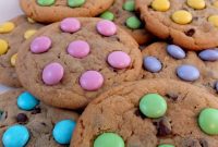 Bright Spring M and M Cookies