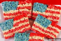 Firecracker Rice Krispie Squares