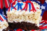 Stars and Stripes Krispie Brownie Bars