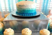 Northern Lights Ombre Birthday Cake