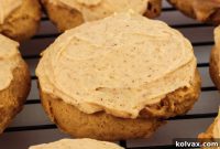 Golden Pumpkin Cookies with Autumn Spice Frosting