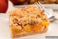 Golden Peach Crumble Squares
