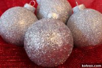 Sparkling Silver Christmas Tree Baubles