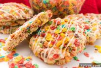 Fruity Pebbles Cereal Milk Cookies