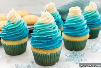 Crystalline Gradient Swirl Cupcakes