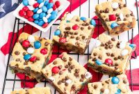 Patriotic M&M Chocolate Chip Bars
