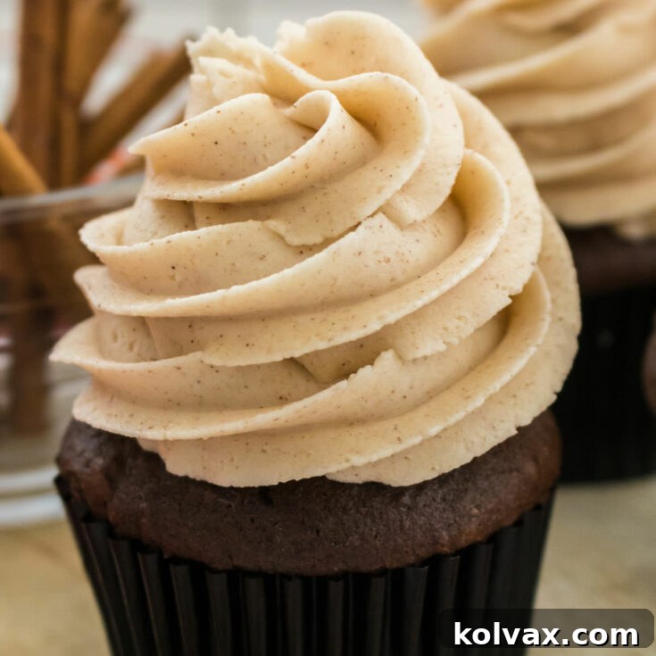 Heavenly Cinnamon Buttercream 8 A delicious bowl of homemade Cinnamon Buttercream Frosting, ready to be spread on your favorite desserts.