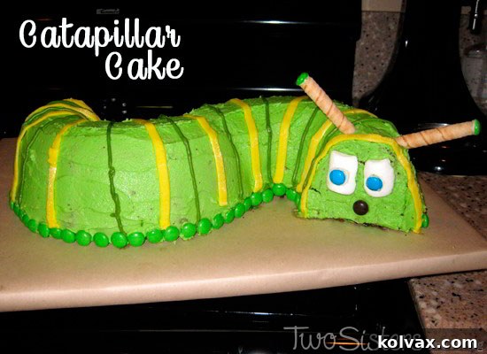 Caterpillar Birthday Cake