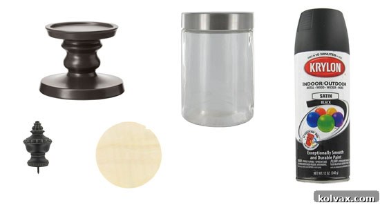 Supplies for Crafting Your Own Elegant Candy Jars