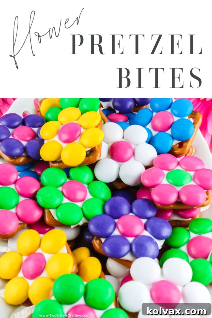 Flower Pretzel Bites pinnable image