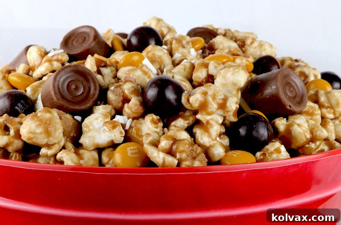 Close-up of Chewbacca Caramel Corn ready to serve