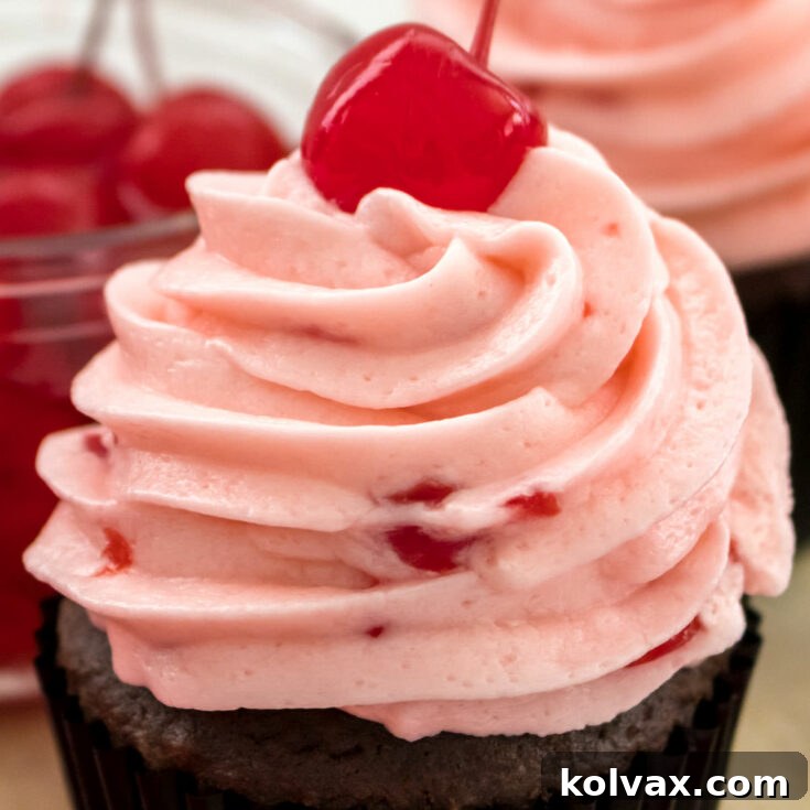 The Best Maraschino Cherry Buttercream Frosting