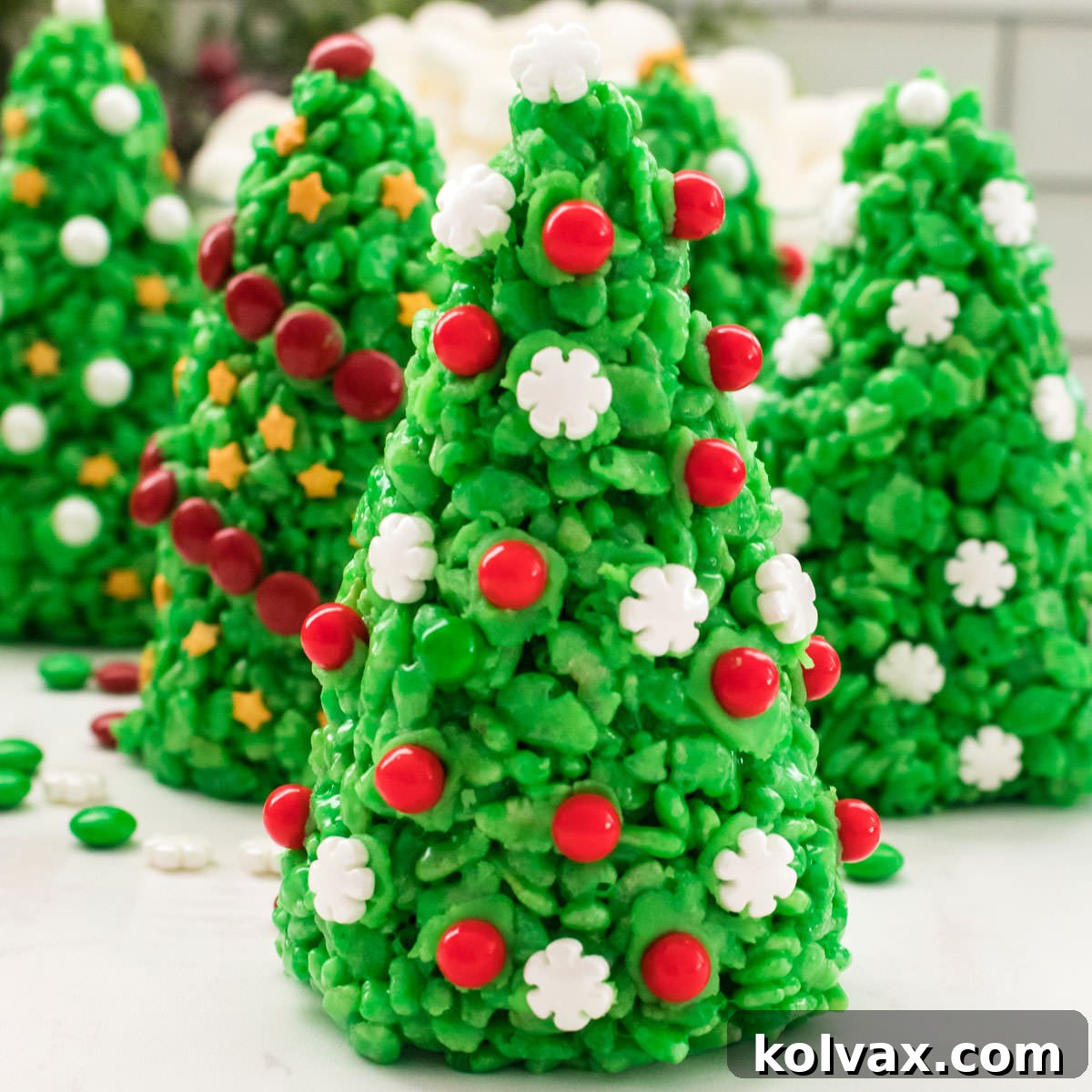 Christmas Tree Rice Krispie Treats