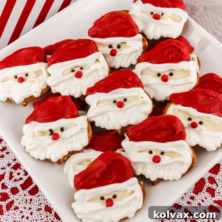 Santa Claus Pretzel Bites