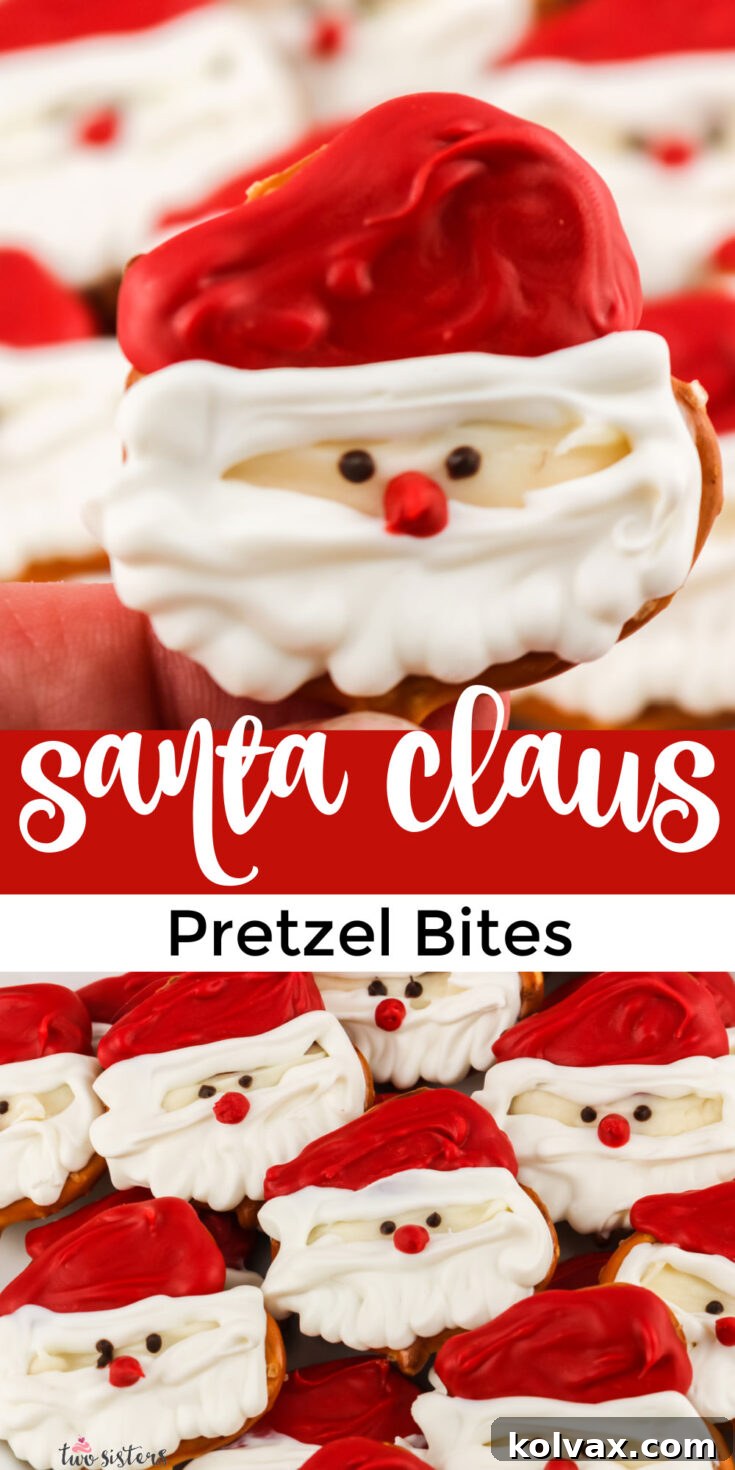 Santa Claus Pretzel Bites