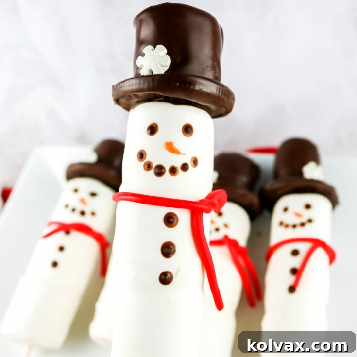 Snowman Marshmallow Pops