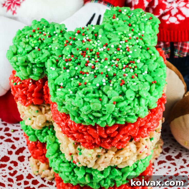 Christmas Mickey Mouse Rice Krispie Treats