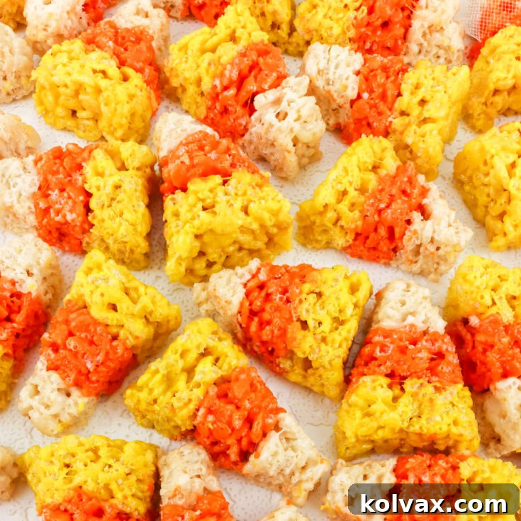 Candy Corn Rice Krispie Treats