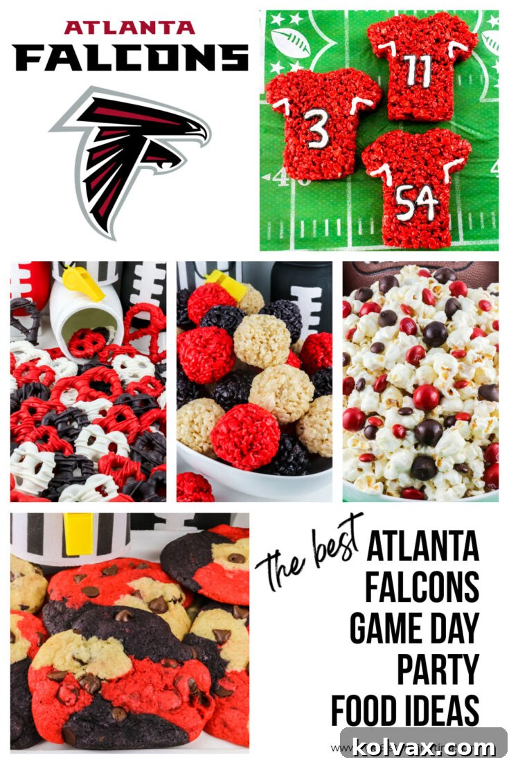 Atlanta Falcons party food pinnable image