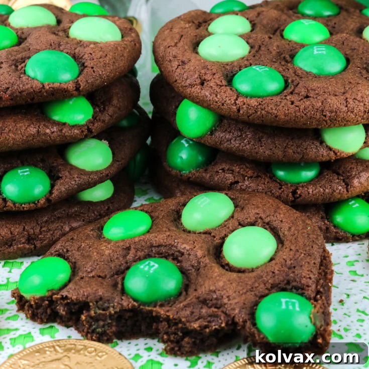 St. Patrick's Day Mint M&M Cookies