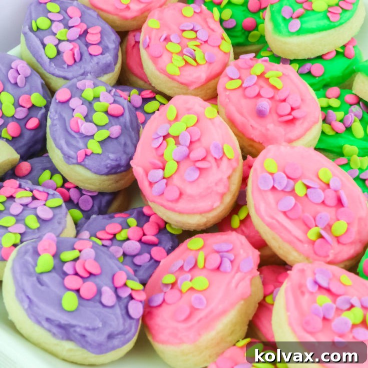 Easter Egg Cookies - Mini frosted sugar cookies