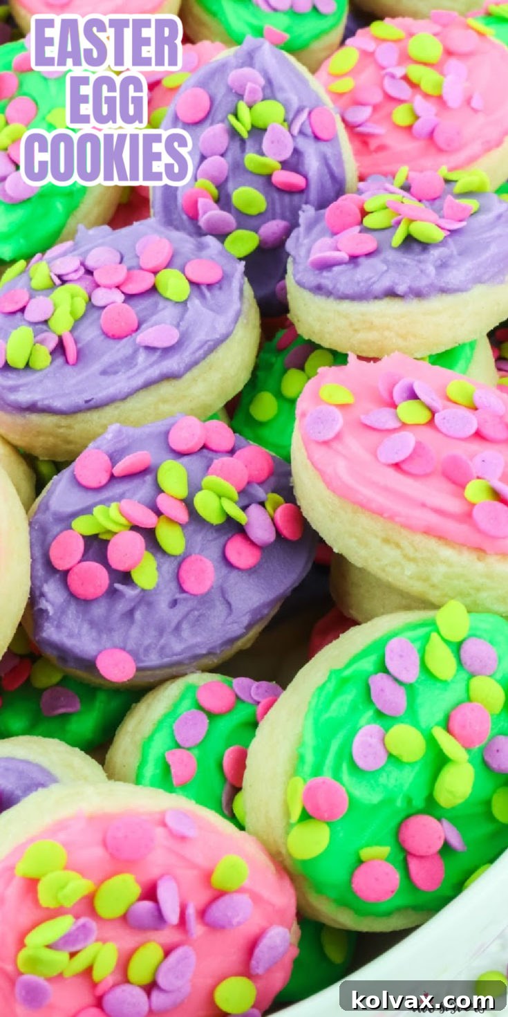Pinnable image for Easter Egg Cookies