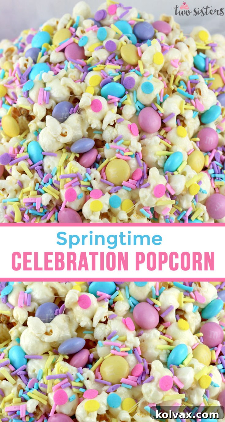 Pinnable image for Springtime Celebration Popcorn
