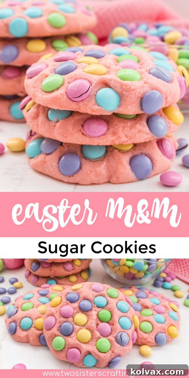 Easter M&M Sugar Cookies