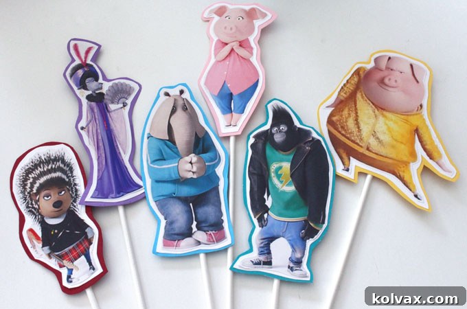 Ready Sing Movie Character Cut-outs for Popcorn