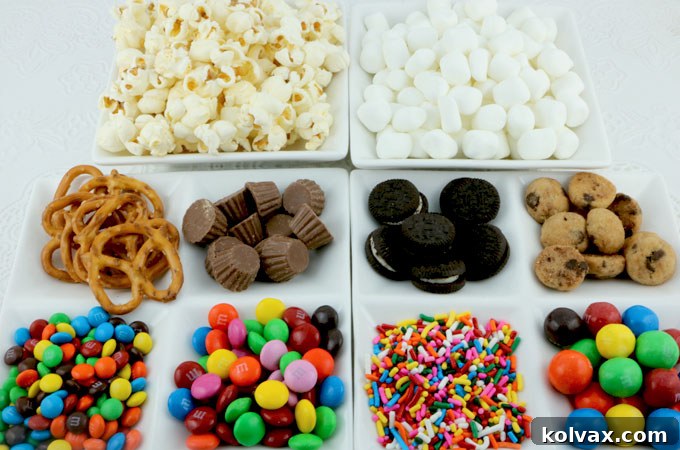 Variety of Candy Mix-ins for Sing Popcorn Bar