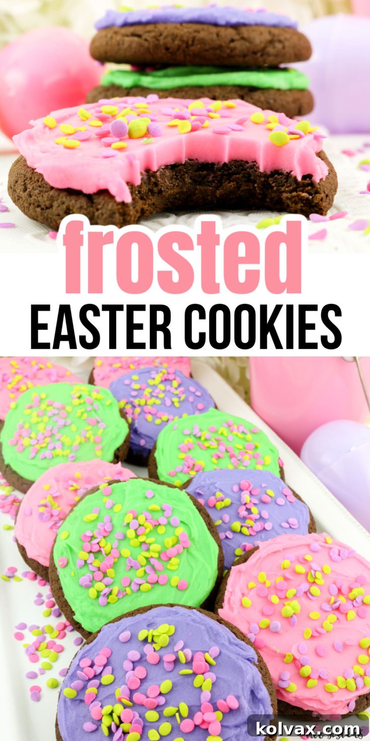 Frosted Easter Cookies - Pin this tasty Easter dessert for later and follow us for more great Easter Food Ideas.