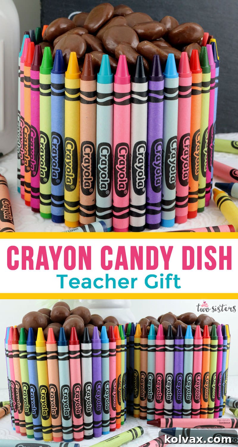 Crayon Candy Dish: The Perfect Teacher Appreciation Gift, Detailed View