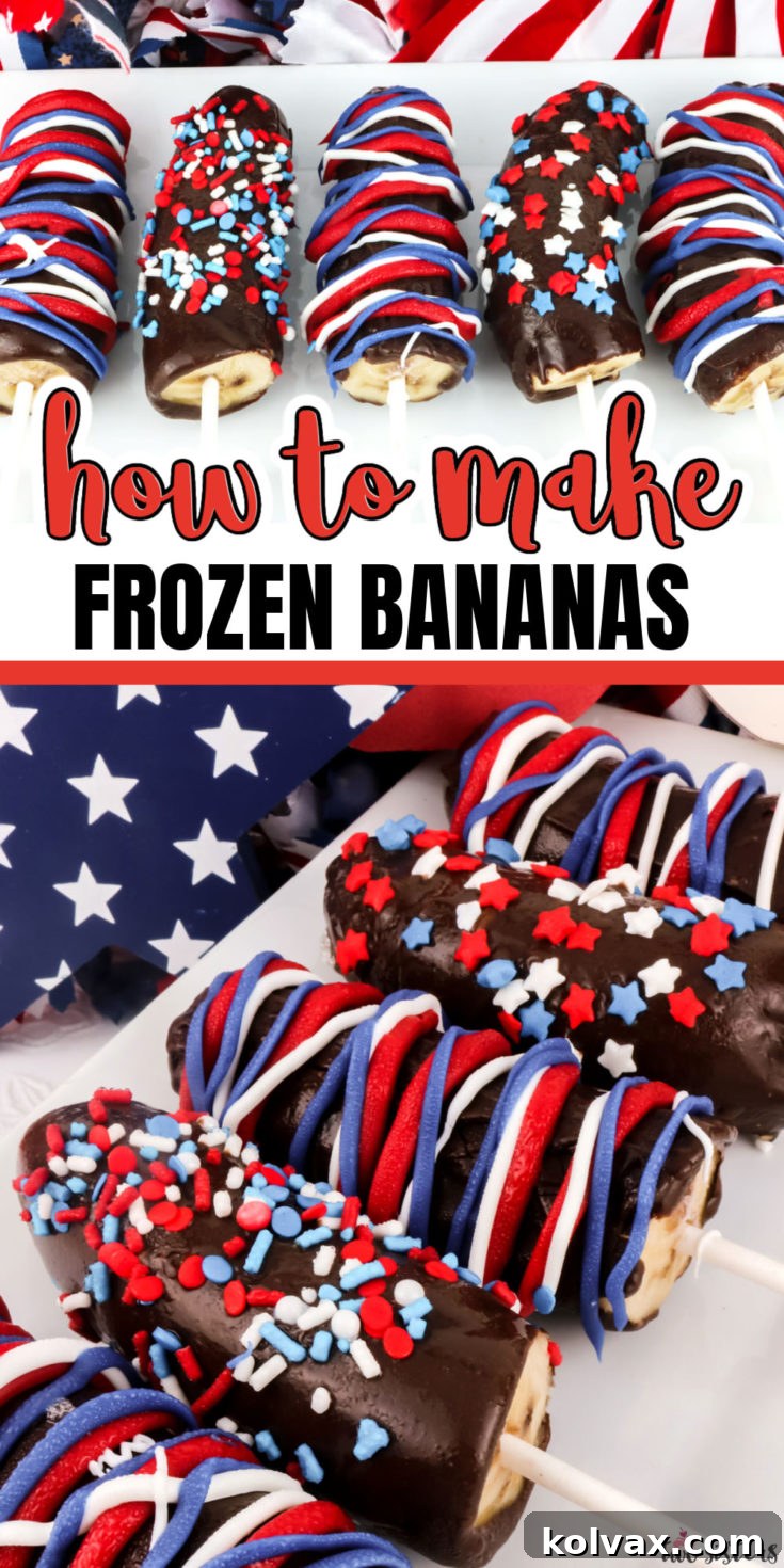 Pinnable image for Frozen Chocolate-Covered Bananas