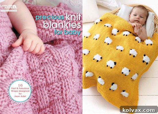 Precious Knit Blankies for Baby Pattern Book by Jean Adel