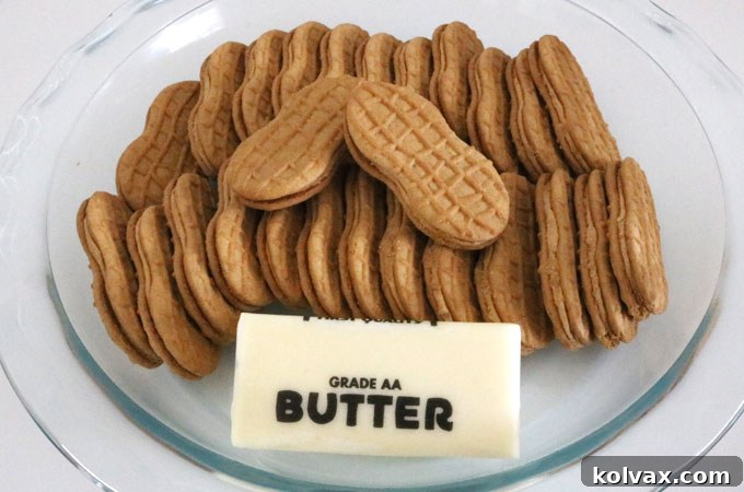 Whipping Up Nutter Butter Cookie Crusts 3 Only two simple ingredients: Nutter Butter cookies and melted butter, ready for making a delicious crust.