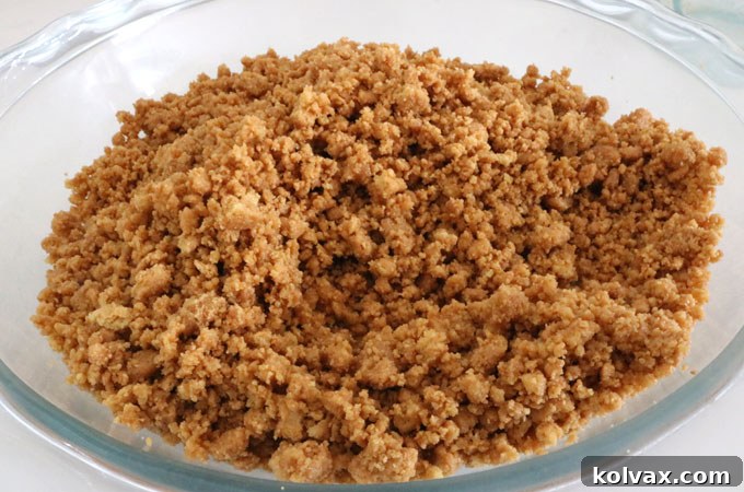 Whipping Up Nutter Butter Cookie Crusts 6 Pouring the butter-coated Nutter Butter crumbs into a 9-inch pie plate.