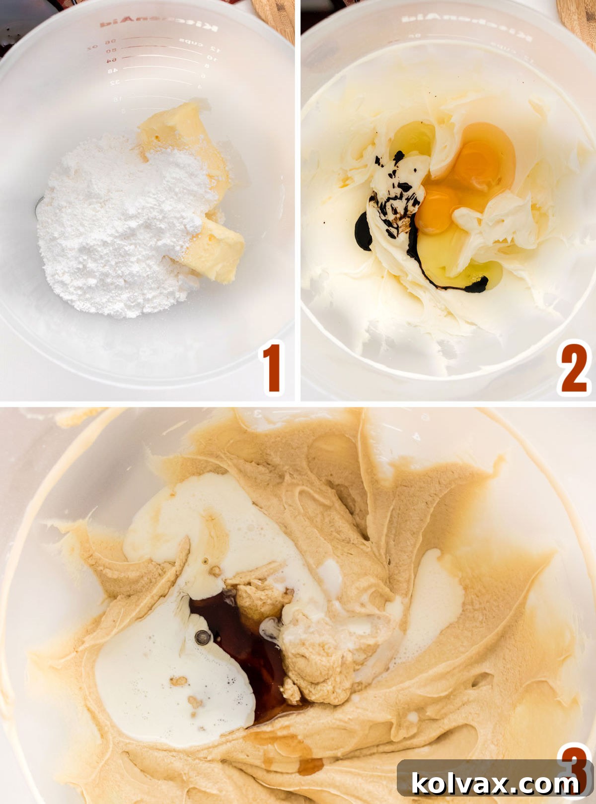 A step-by-step collage demonstrating the precise method for preparing the Maple Cookie dough, from creaming butter and sugar to incorporating wet ingredients, ensuring a smooth and perfectly mixed batter.