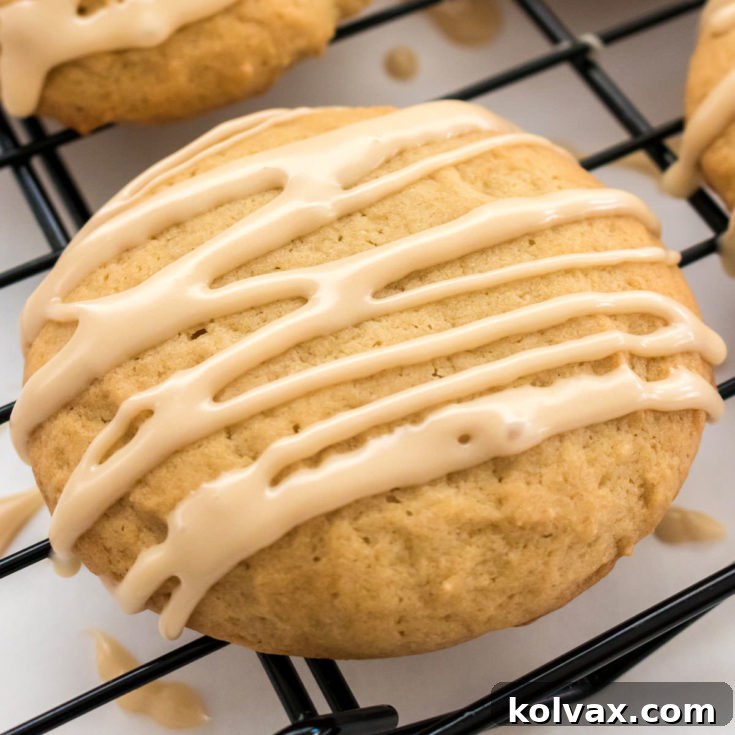 Maple Cookies with Maple Pecan Frosting - A delicious Fall cookie recipe with creamy maple icing.