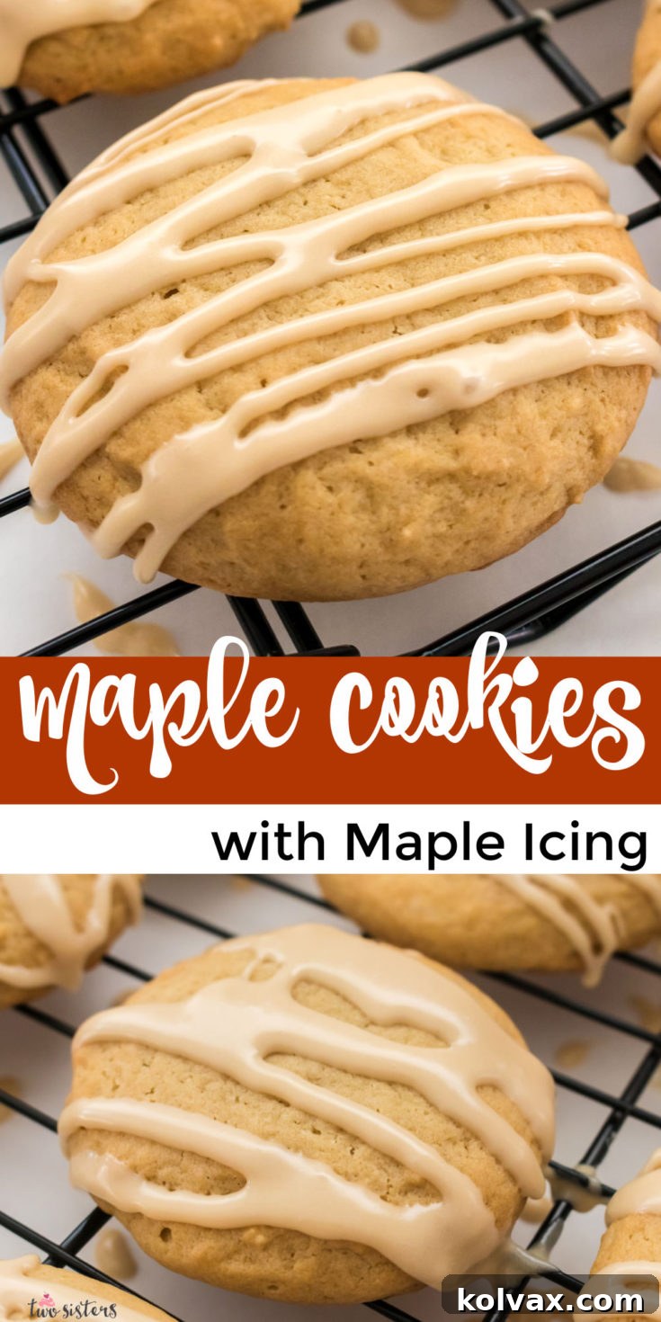 Maple Cookies with Icing - A delightful fall dessert.