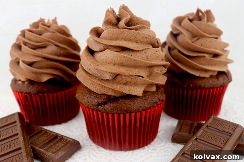 Decadent Chocolate Whipped Cream Frosting - Light, Airy, and Perfectly Stable for Cakes and Cupcakes
