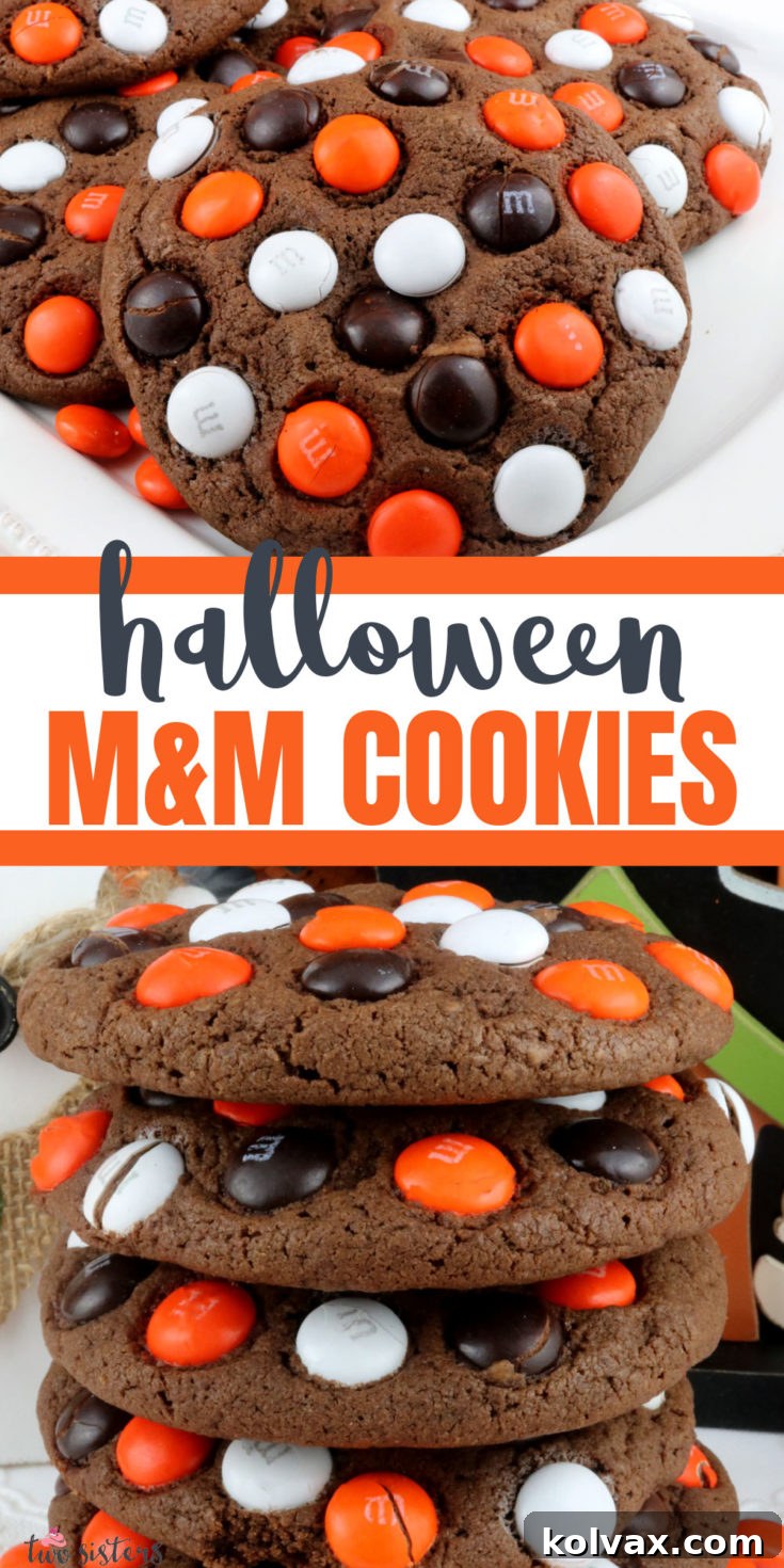 Halloween M&M Cookies