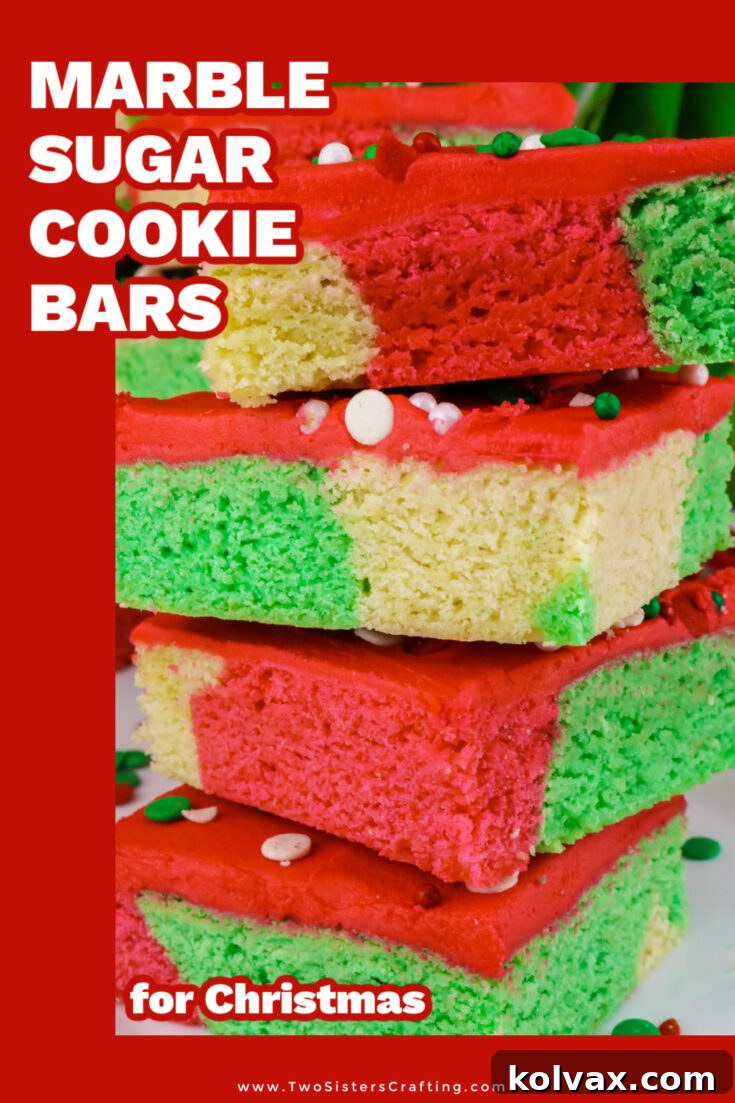 Christmas Marble Sugar Cookie Bars