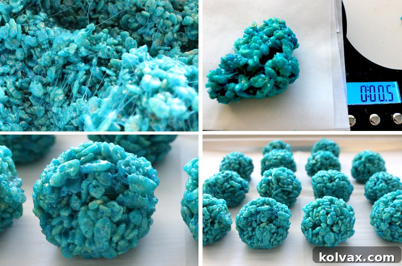 How to make Blue Rice Krispie Treat Bites